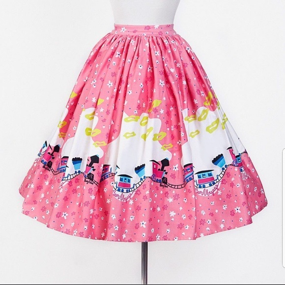 🖤Sold🖤 Jenny Skirt in Mary Blair Pink Train - Picture 6 of 7